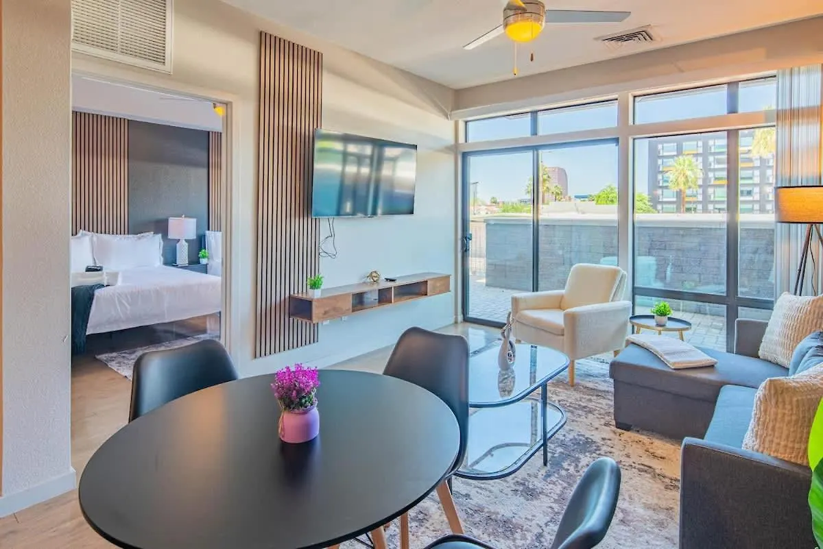 Homey 1Bd - Dt Phx - Parking, Gym, Pool - Sleeps 6 فينيكس شقة